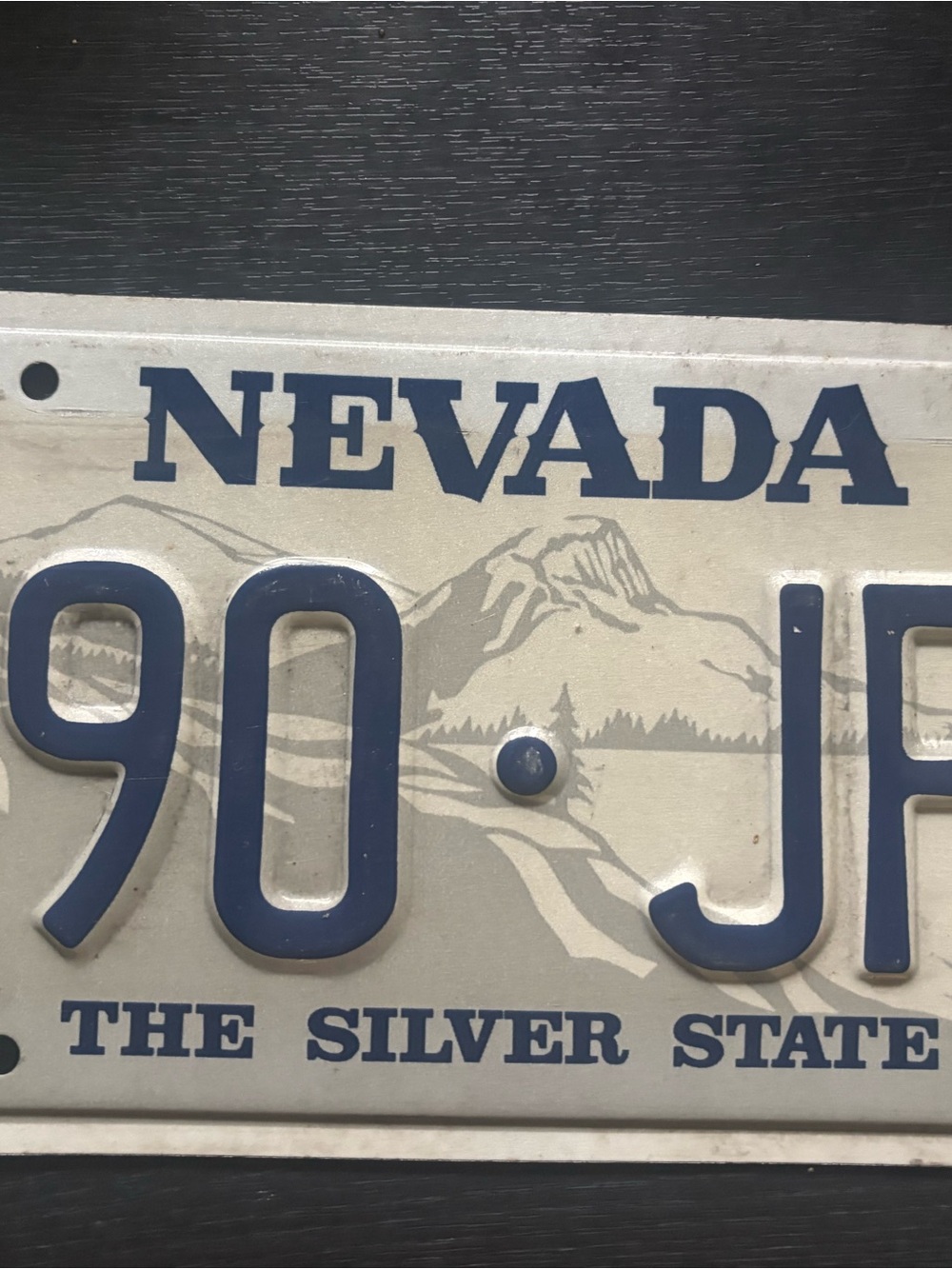 Nevada Silver State Metal License Plate Wall Decor - Blue and Silver